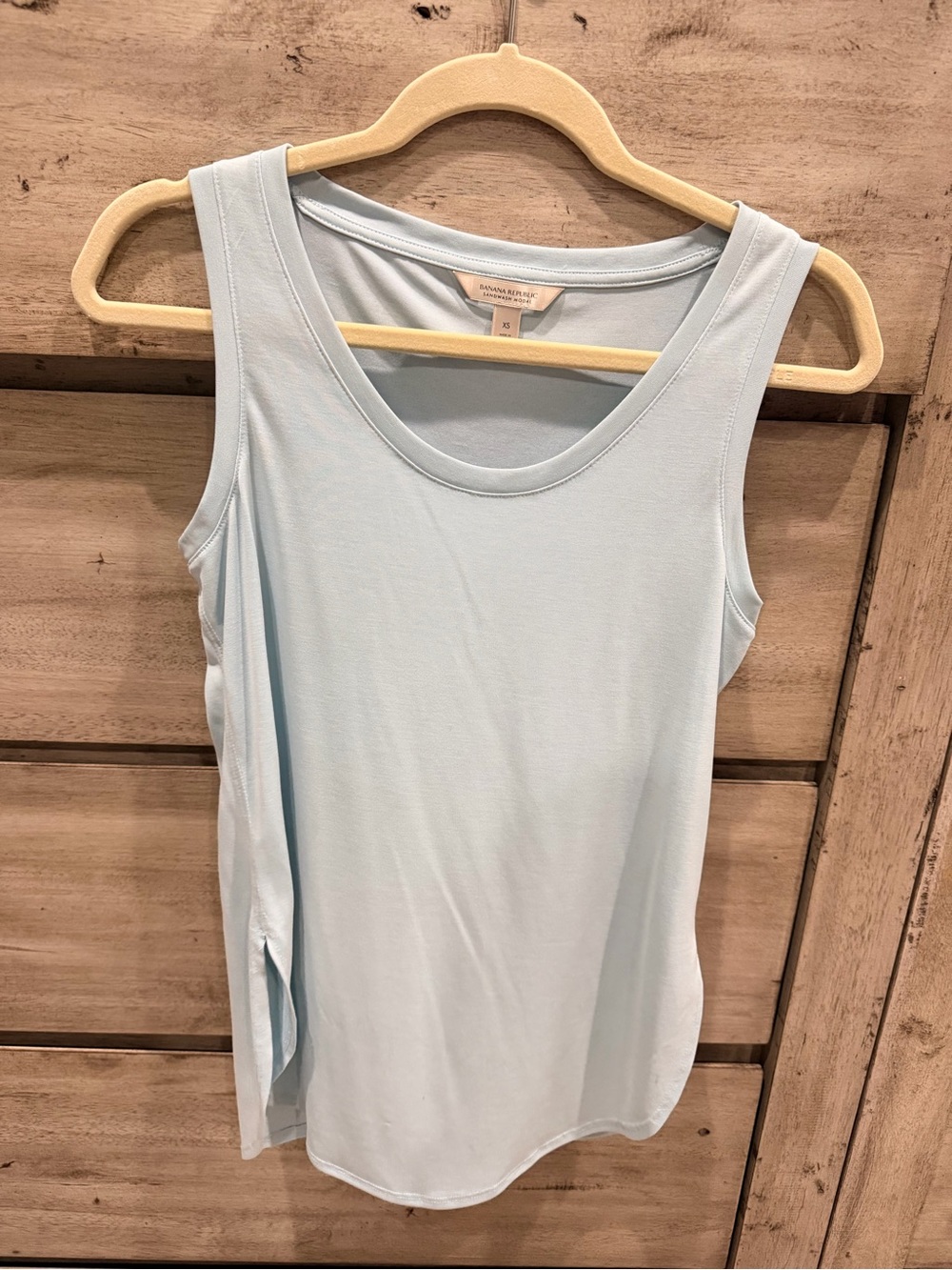 Banana Republic Pale Blue Scoop Neck Tank Top